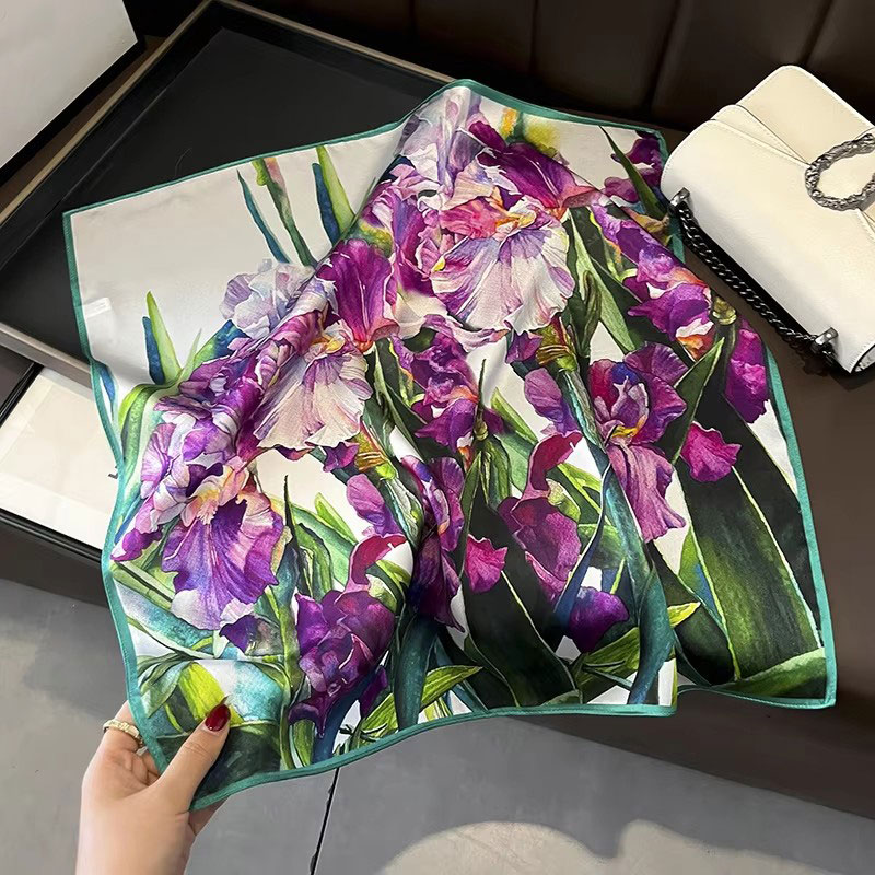 Nouveau 2026 Pashmina 100% foulard en soie mode femmes été plage élégant petites écharpes châle Poncho 53*53 cm Hijab Bandana foulard