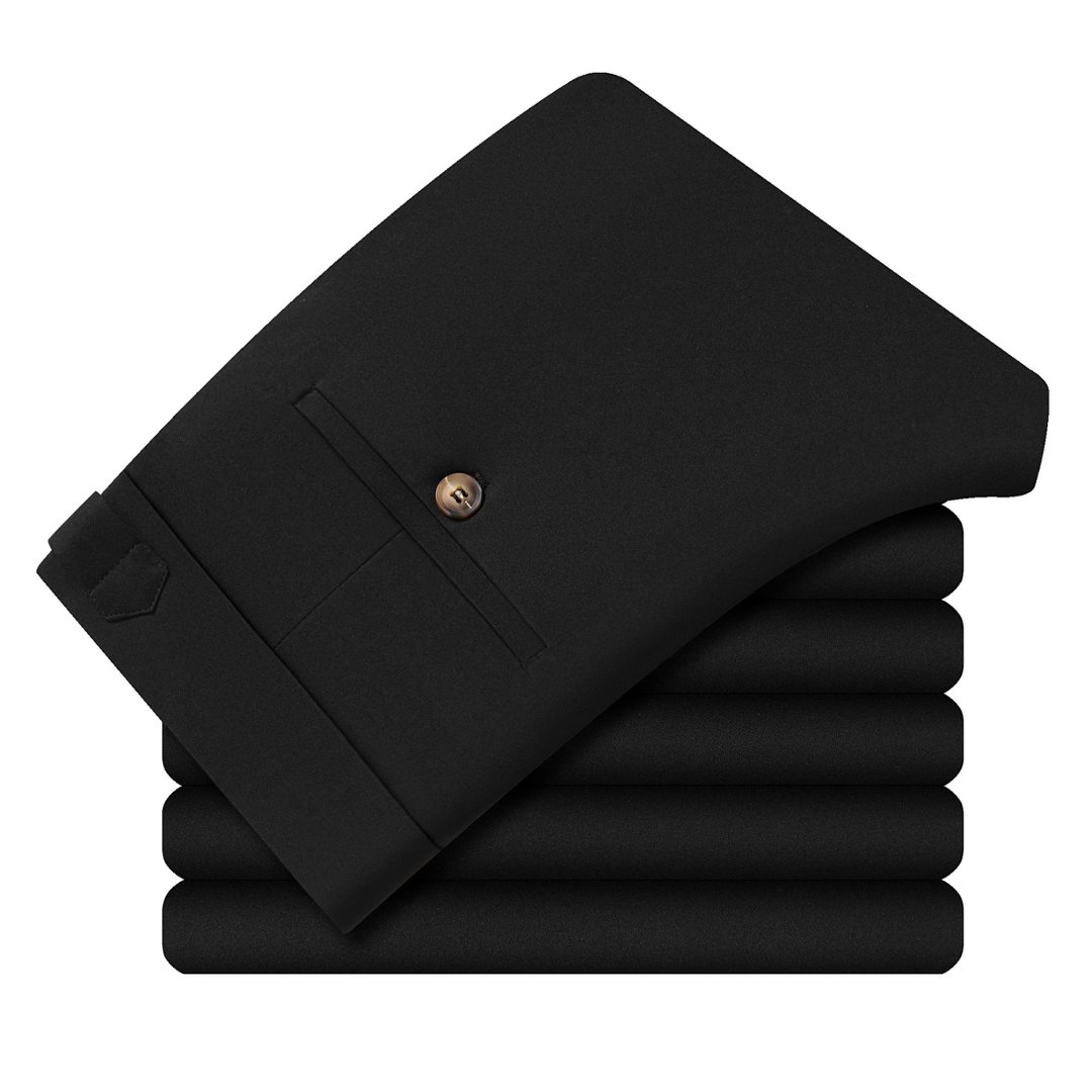 Pantalon de Costume Homme Extensible de Haute Qualité, Décontracté Chic, Infroissable, Coupe Droite, pour le Travail, Printemps-Automne