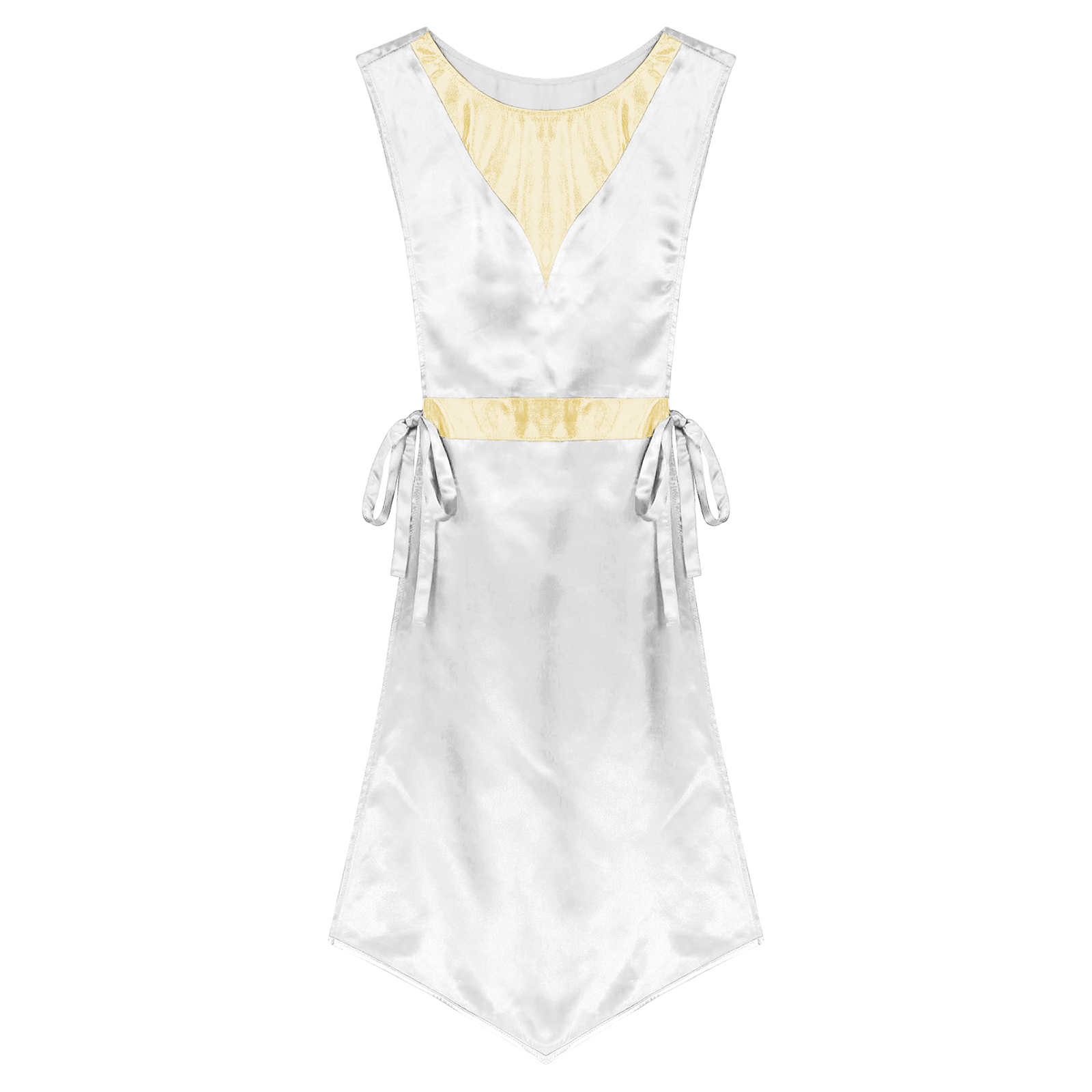 Robe de danse lyrique pour femmes, Costume de spectacle liturgique de culte de chorale d'église, sans manches, tunique à lacets, vêtements de danse
