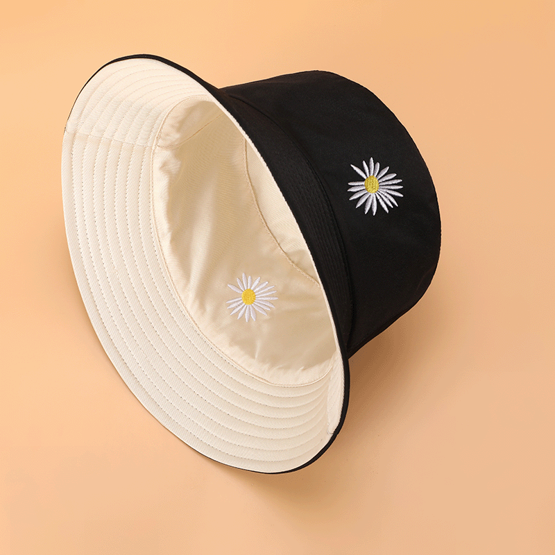 QBHAT – chapeau seau Double face avec lettres brodées, chapeau de Protection solaire pour femmes et hommes, casquette de pêche pliable d'été, Gorras décontracté