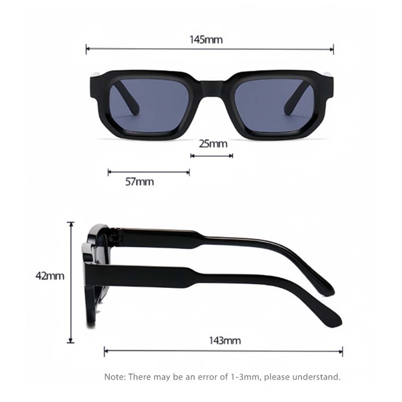 Lunettes de soleil rectangulaires de luxe pour femmes et hommes, de marque de créateur, décontractées, en plastique, pour l'extérieur