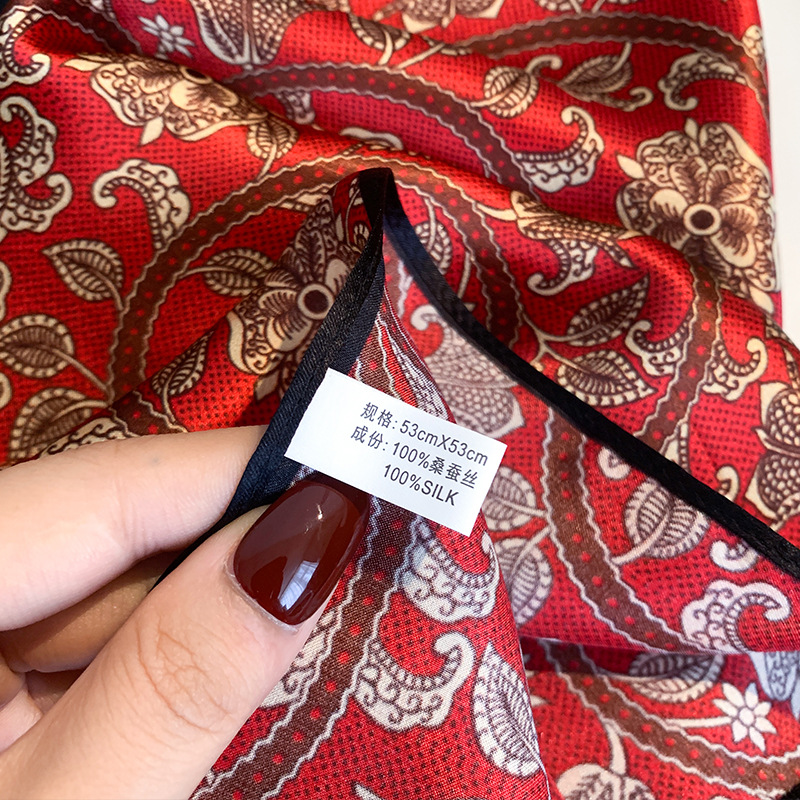 Foulard 100% Soie Véritable pour Femme, Bandeau Quotidien, Écharpe, Bandana, Châle, Accessoire Quotidien Féminin