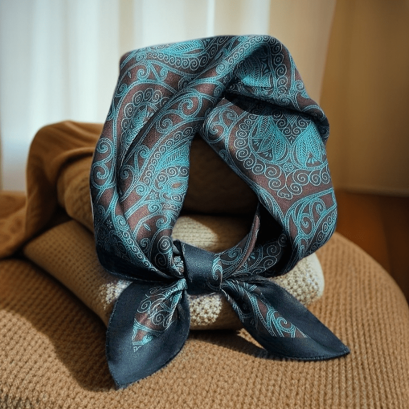 Marque de luxe Paisley pied-de-poule imprimé carré écharpe doux Satin mince lisse cou écharpe crème solaire foulard pour les femmes tête enveloppement
