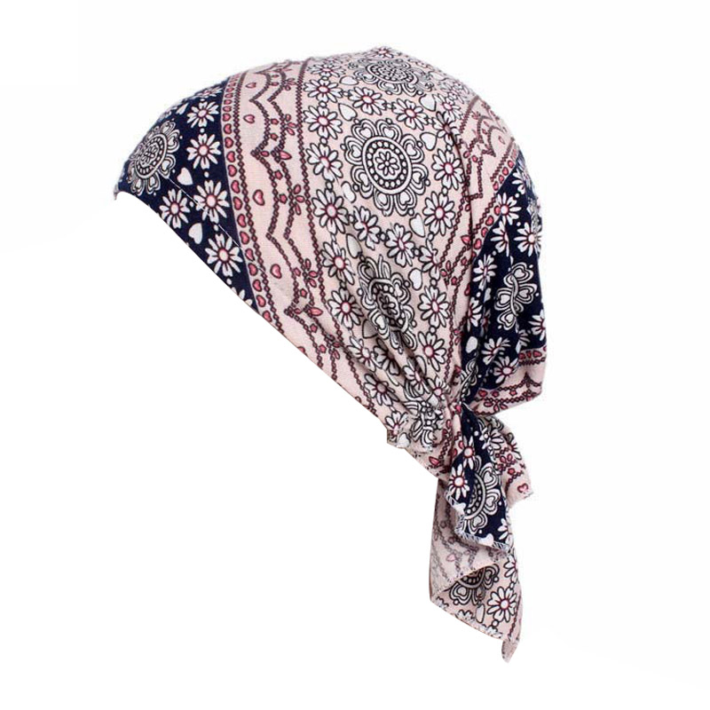 Femmes imprimé musulman Turban pré-cravate Style Cancer chimio chapeau bonnet écharpe Turban tête enveloppement casquette chapeaux dame cheveux accessoires