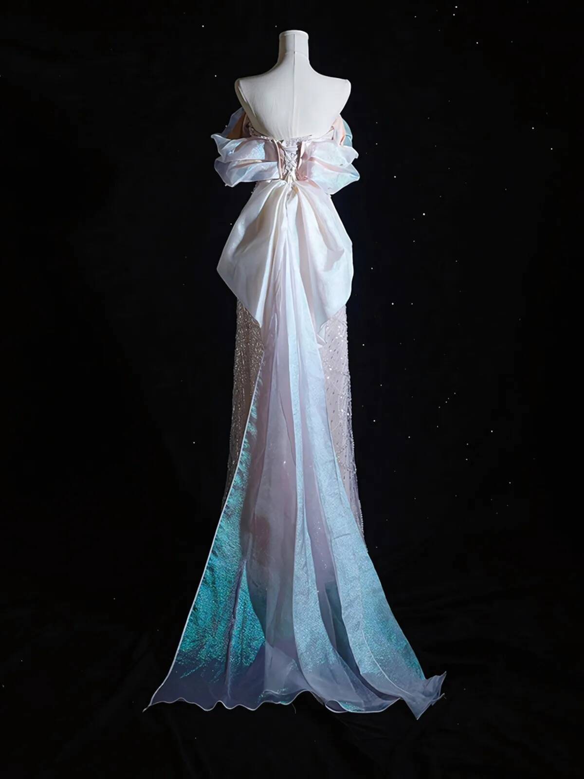 Robe de soirée style français, nouveau modèle 2026, robe sirène à sequins épaules dénudées pour accueillir les invités, robe de mariée décontractée
