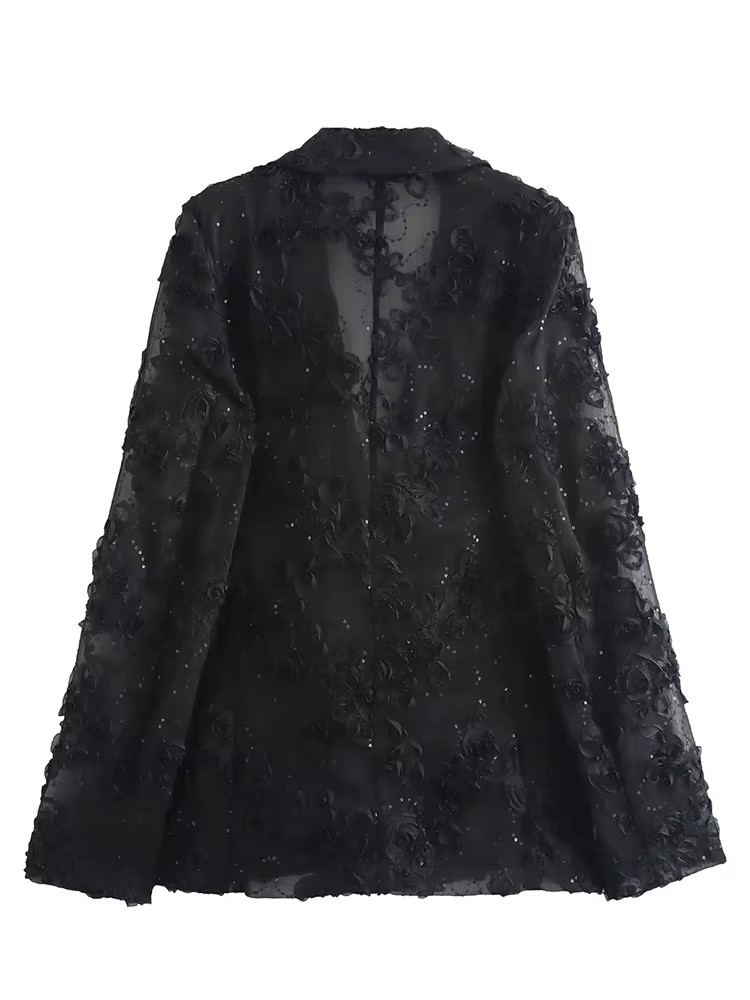 Ensemble pantalon à paillettes pour femmes, 2 pièces, nouvelle mode, Blazer translucide, manteau, costume élégant, tenue deux pièces pour femmes, 2025