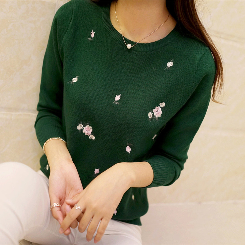 2025 automne Pull femmes broderie tricoté hiver femmes Pull et Pull Femme Tricot Jersey Pull Femme
