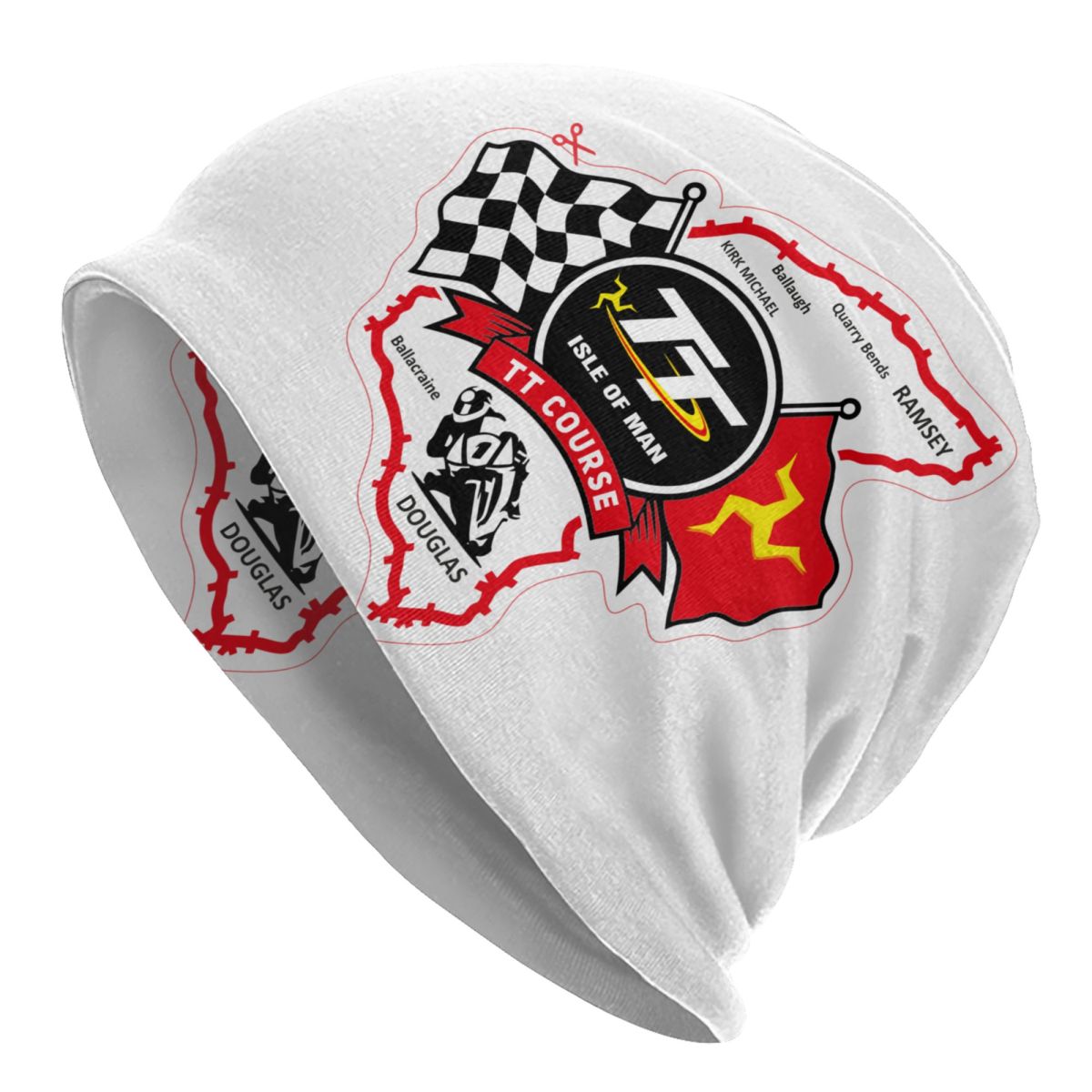 Île de Man Tt Racing Skullies bonnets casquettes hommes femmes unisexe rue hiver chaud tricot chapeau adulte moto sport Bonnet chapeaux
