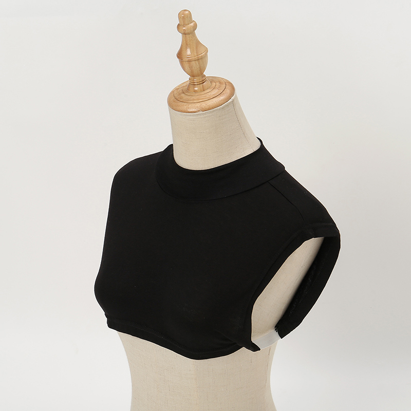 Faux Col Roulé Carré pour Femme Musulmane, Extensions Hijab Islamique, Couverture à Col Haut, Réchauffeur Solide, Demi-Haut, Document, Modal, 2024