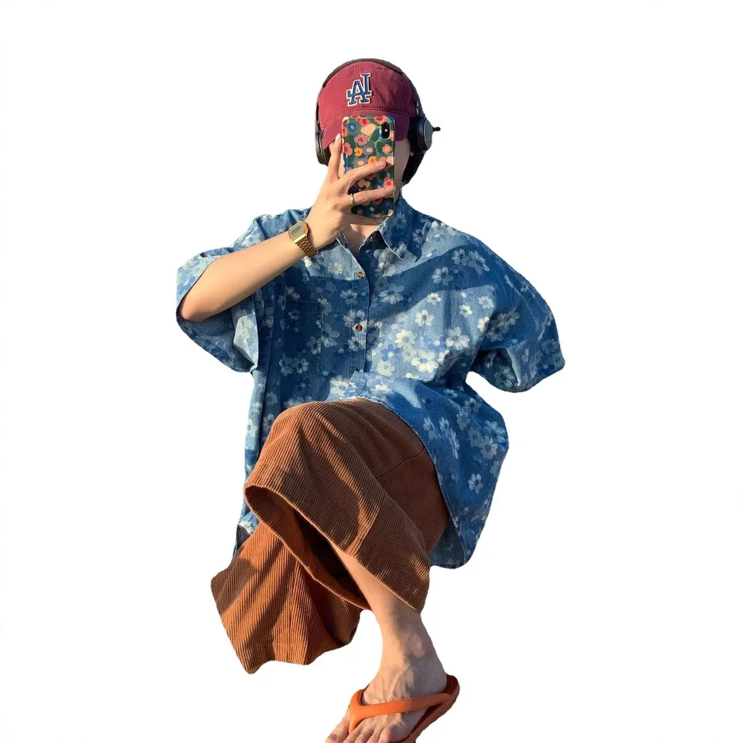 Hommes mode décontracté hauts respirant à manches longues chemises Blouses homme chemise en coton ample imprimé chemise de plage Streetwear homme vêtements