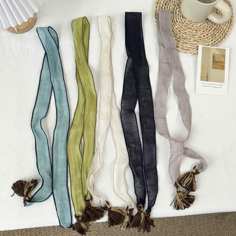 Écharpe à franges de style coréen pour femme, nouvelle collection printemps-été 2026, ruban polyvalent de haute qualité