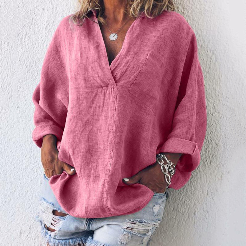 Chemises amples décontractées unies pour femmes, collection automne 2026 – Blouses et chemisiers oversize vintage élégants pour jeunes femmes