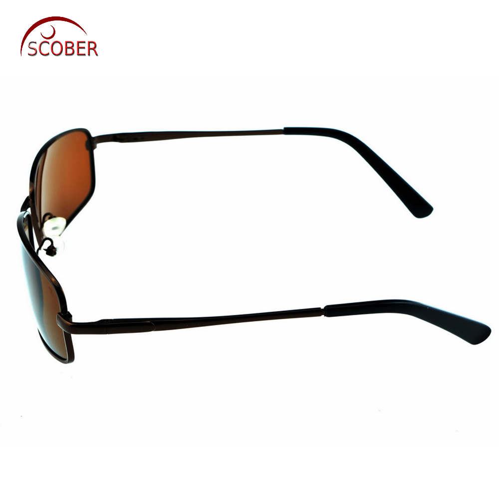 Lunettes de soleil rectangulaires polarisées marron, verres Polaroid, charnière de printemps, Vintage, Google