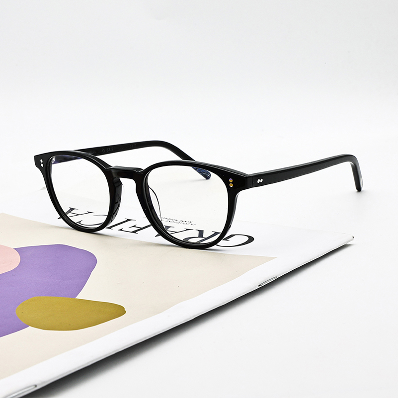 Montures de lunettes ovales classiques rétro en acétate OV5219 pour hommes, montures de lunettes tendance populaires pour femmes, montures de lunettes de marque originale