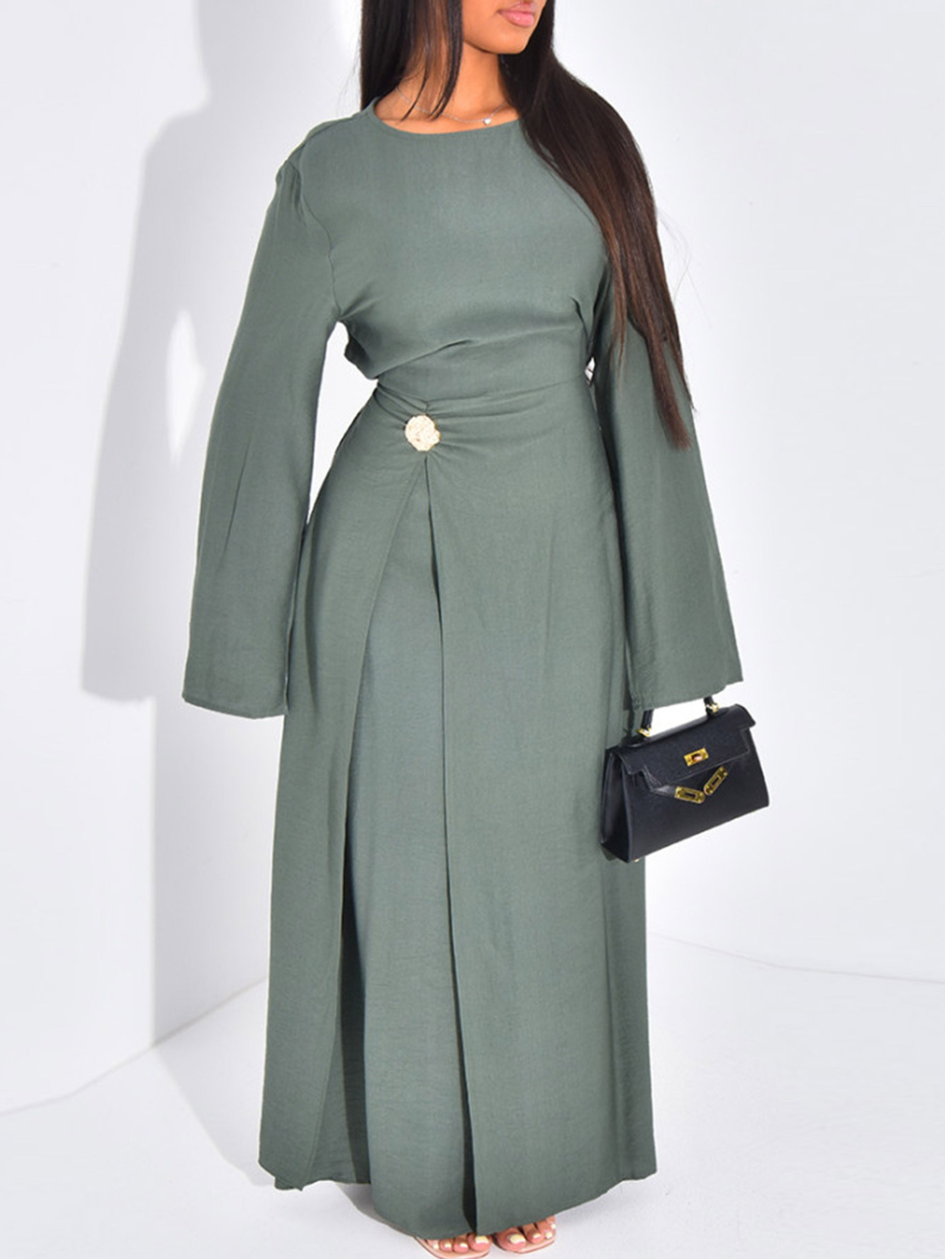 Eid femmes Robe musulmane solide modeste Abaya dubaï robes Largos robes longues caftan Robe arabe fête Caftan Jalabiya Ramadan 2025
