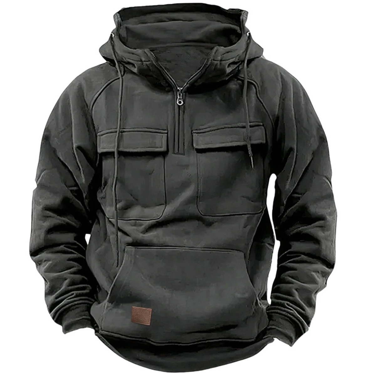 Sweat-shirt à capuche décontracté pour homme, nouveau style, épais, tendance, ample, à manches longues, avec plusieurs poches, pour l'extérieur