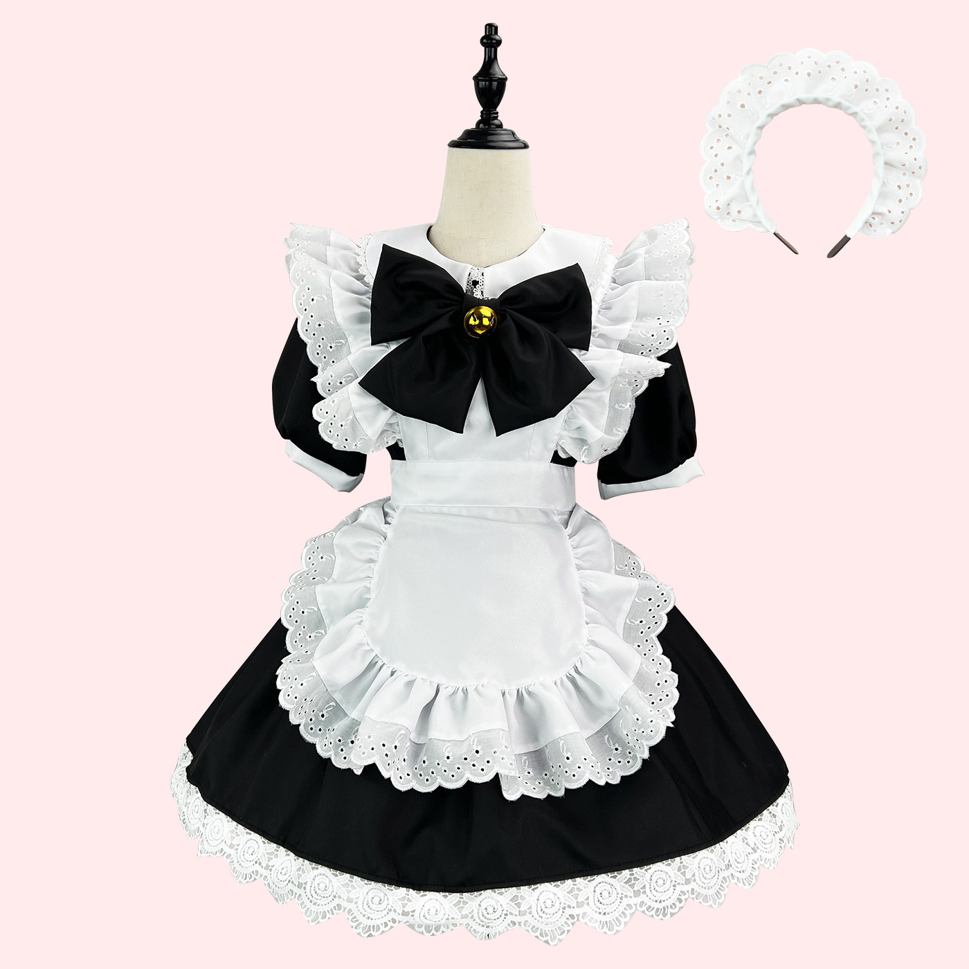 Costumes d'Halloween, uniforme de demoiselle d'honneur Lolita, tenue de fête de carnaval pour femmes, taille plus, tenue de jeu de rôle de fille-gueule-de-chat gothique pour étudiantes