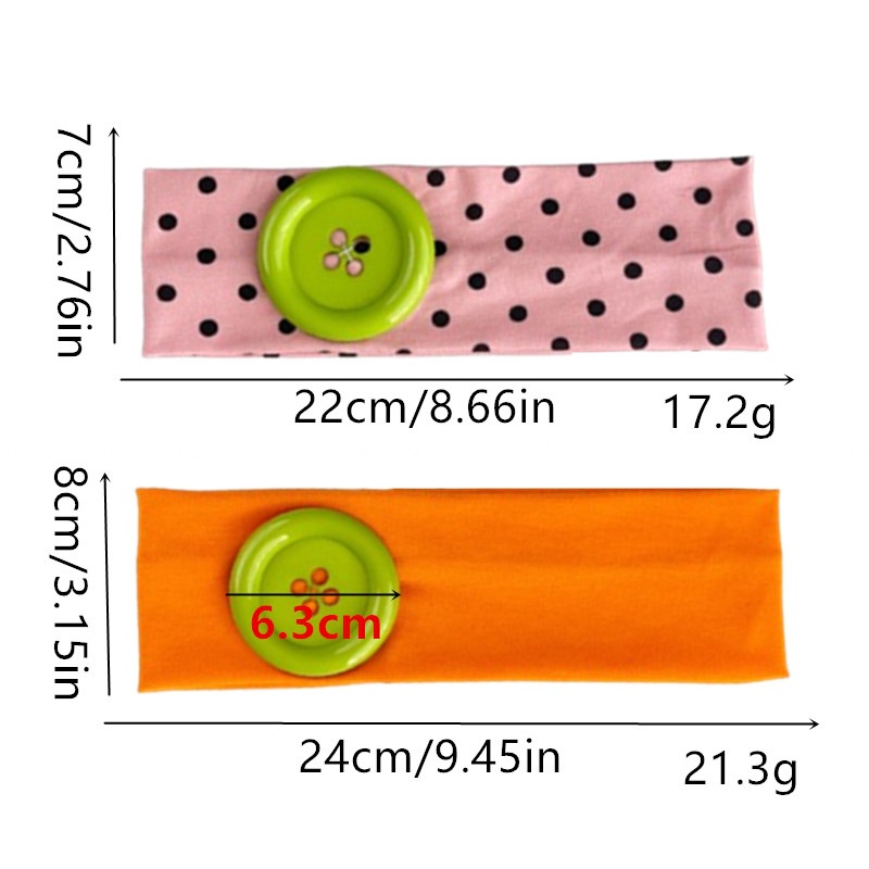 Bandeau élastique à gros boutons pour femme, style bohème, turban, bandeau rétro hippie, bandeau absorbant la transpiration pour le fitness