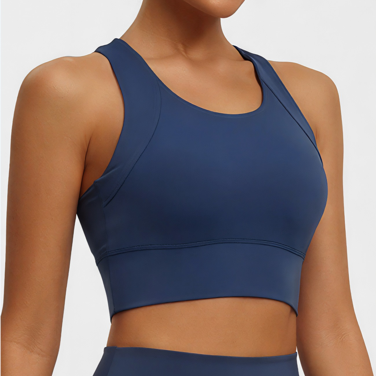 Nouveau débardeur de sport et de yoga pour femme, col halter, soutien-gorge de course sexy avec coussinets intégrés, soutien-gorge anti-choc haute intensité pour le tennis, taille L