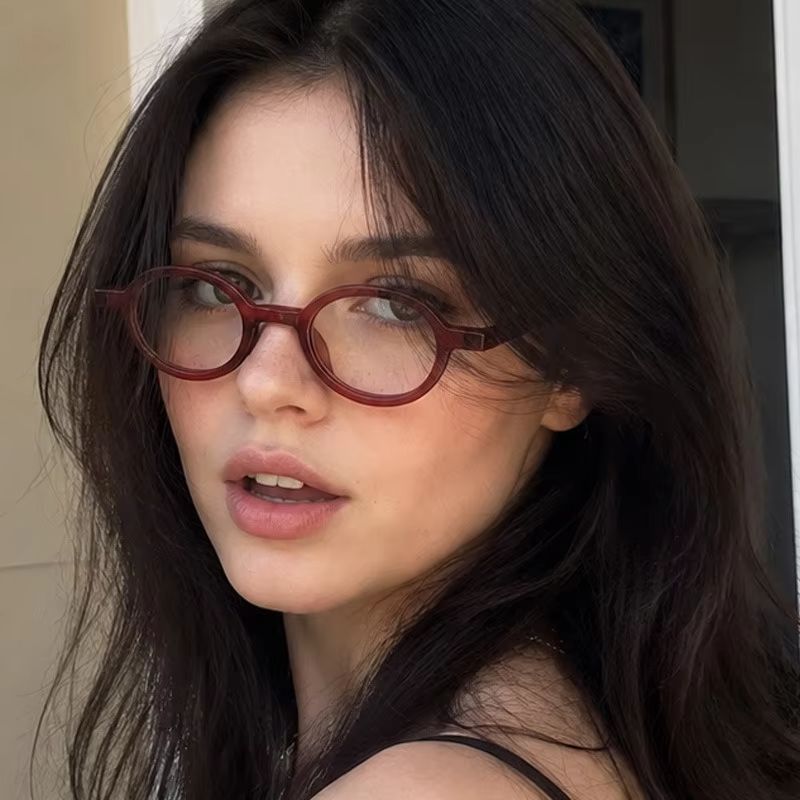 Monture de lunettes ronde petite taille pour femme, monture optique classique, lunettes anti-lumière bleue, montures simples