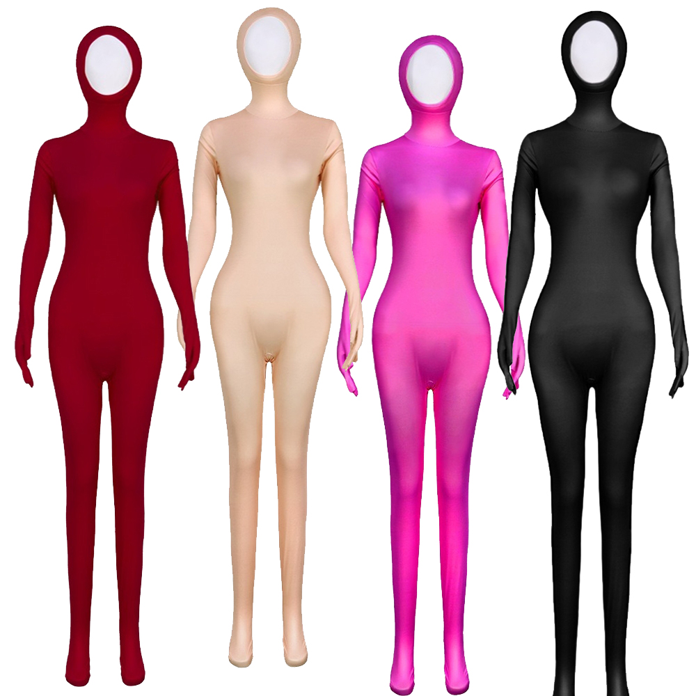 Hommes femmes Zentai Costume visage ouvert Catsuit Halloween carnaval Costume adulte enfants Cosplay body combinaison danse Unitard Dancewear
