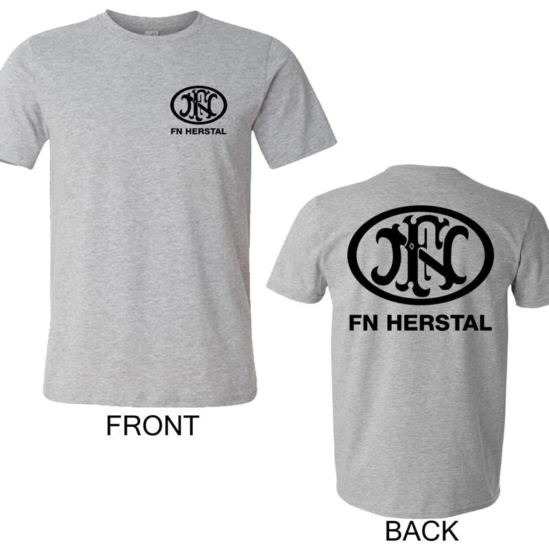 FN Herstal armes à feu pistolets T-Shirt gris homme taille S à 3XL