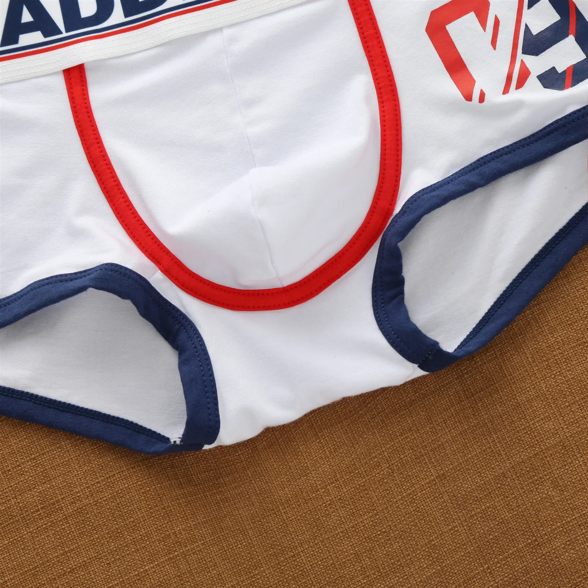 Sous-vêtements taille basse en pur coton pour hommes, lettres coréennes, Style élastique, mode, pantalons à coins plats tendance