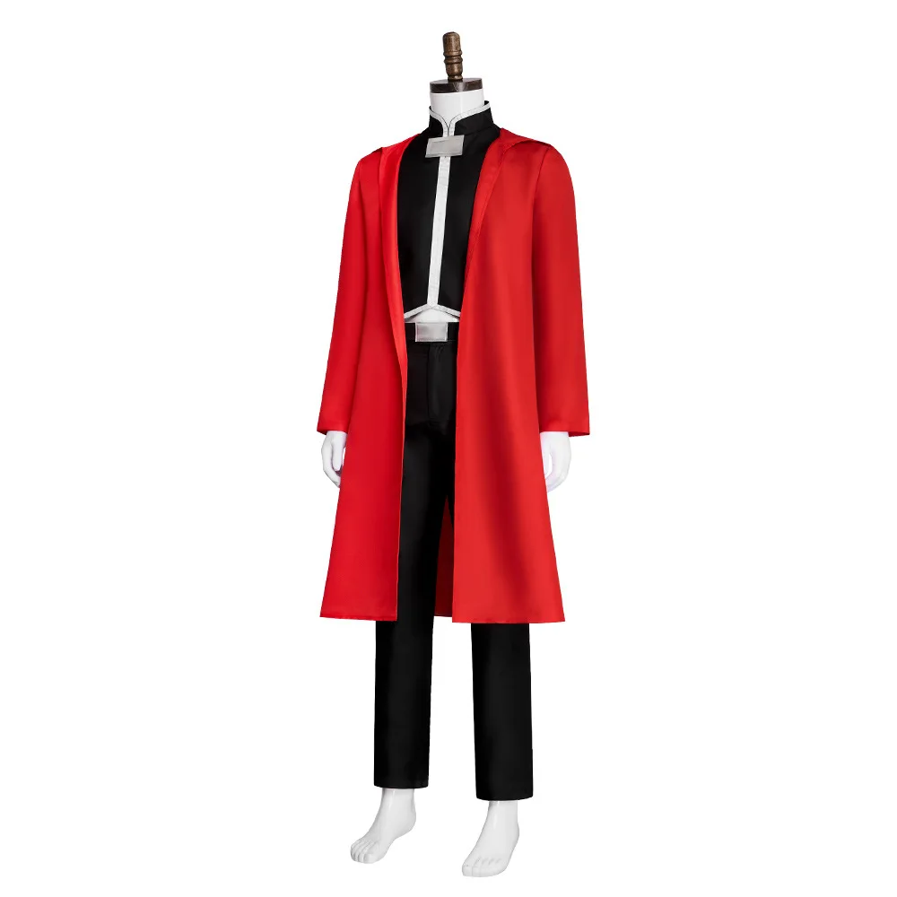 Costumes de Cosplay Anime Fullmetal Alchemist Edward Elric, tenue rouge, uniforme d'halloween et de noël, taille personnalisée