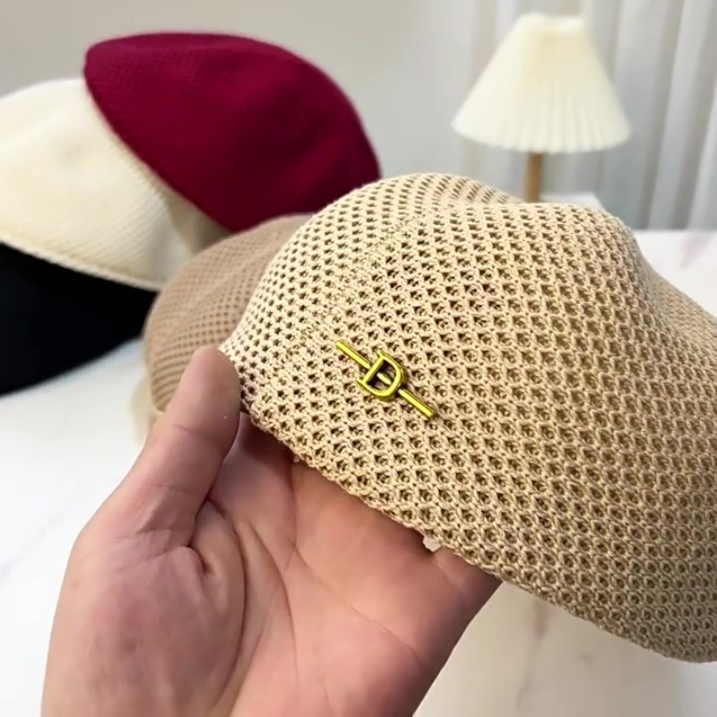 Béret fin respirant et réversible pour femme, style coréen, accessoire de mode printemps-été 2026