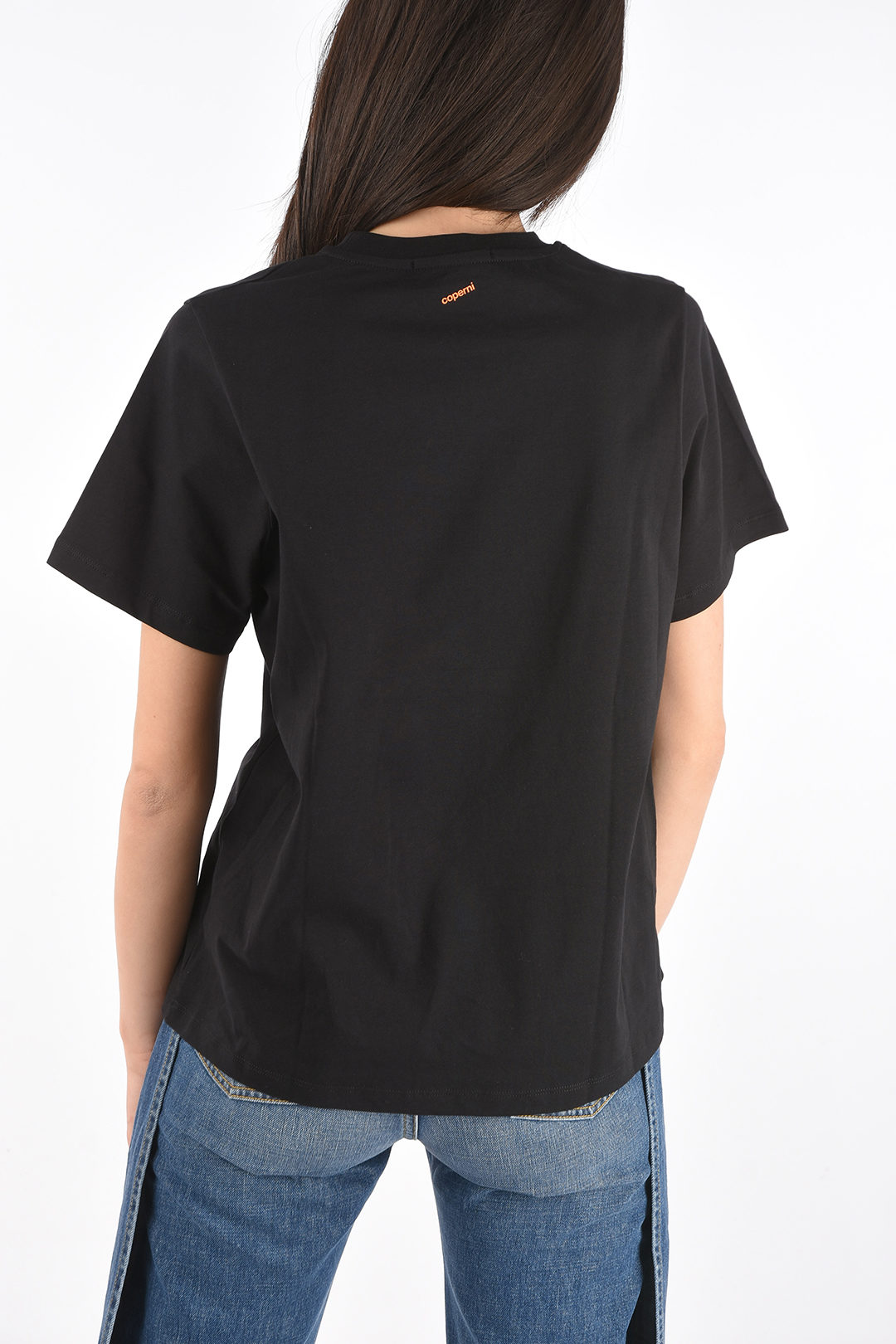 T-shirt pour femme style coréen Ins, motif chat domestique dessiné à la main et texte Hangul, coupe ample, esthétique Y2K décontractée pour le quotidien