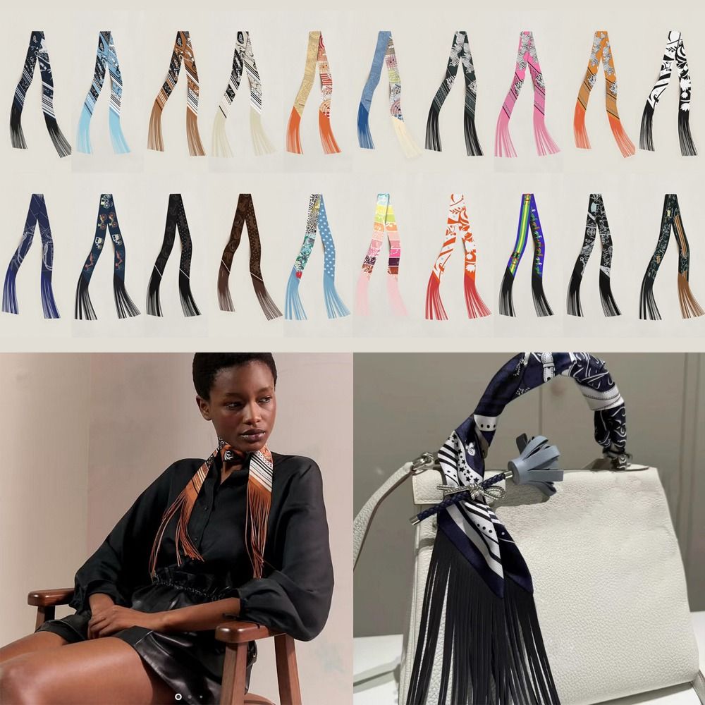 Ruban à pampilles Long coréen en Imitation soie, 5x130cm, décoration DIY, écharpe décorative pour femmes, accessoires de mode, bandeau pour cheveux