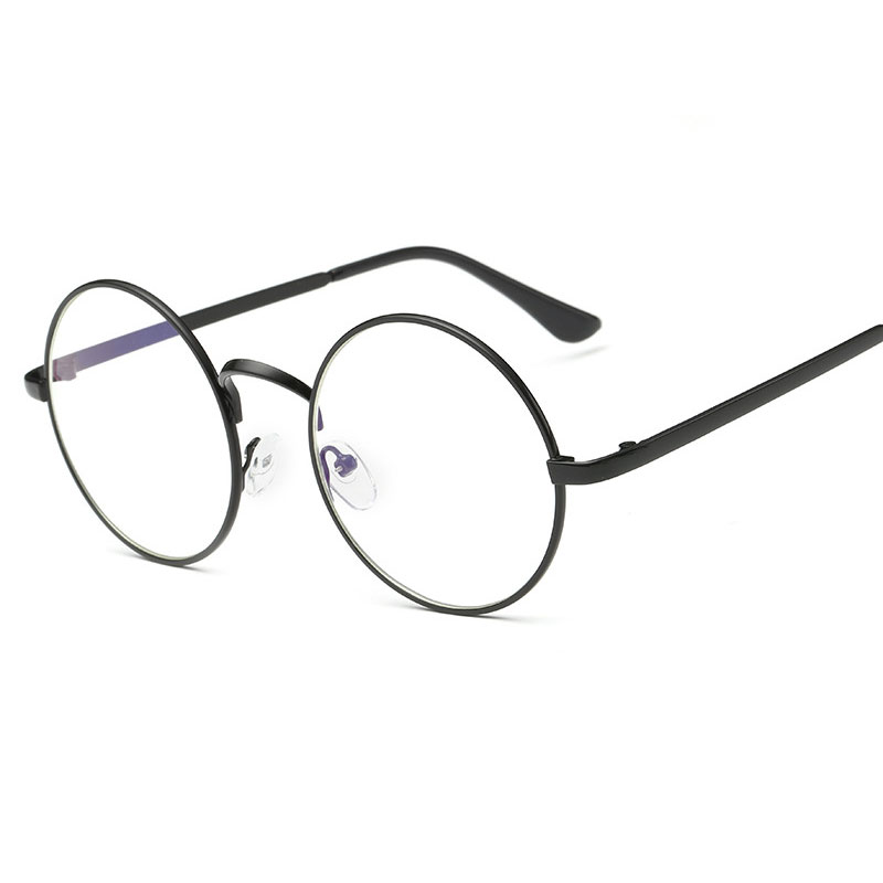 Lunettes rondes transparentes pour lentilles d'ordinateur, monture métallique, pour femmes et hommes, Anti rayons bleus, Oculos De Grau