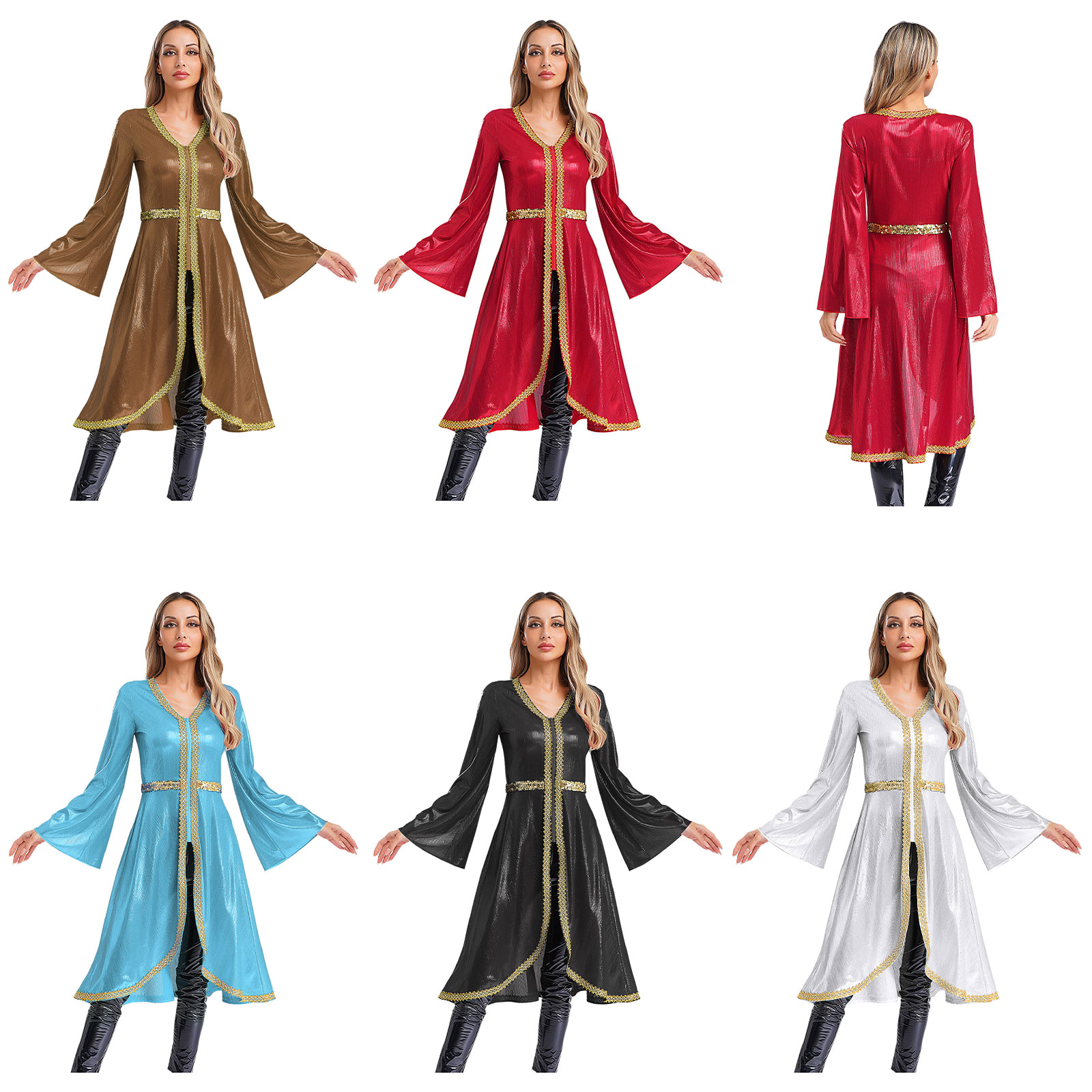 Femmes musulmanes Abaya robe Thobe à manches longues taille haute broderie Caftan robe islamique dubaï marocain caftan fantaisie Eid robe