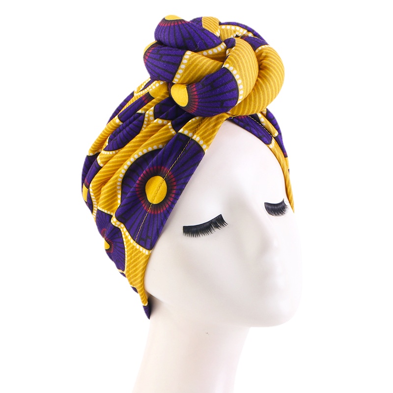 Chapeau Turban extensible à grande fleur pour femmes, imprimé africain, couvre-chef, couvre-chef de fête de mariage, Hijab musulman, couvre-tête