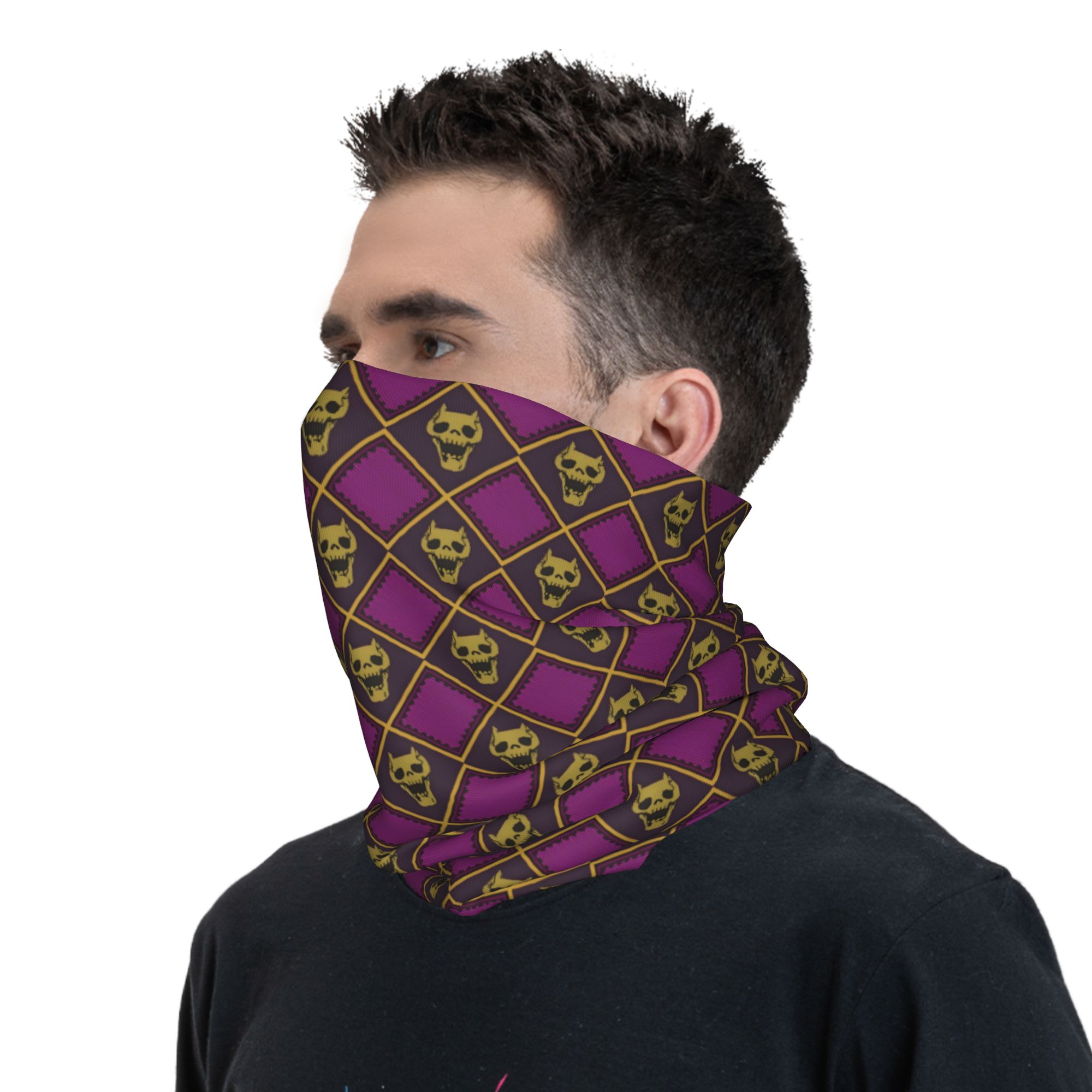 Cache-cou bandana personnalisé coupe-vent, écharpe de protection faciale, bandeau Calavera Yoshikage Kira, tube, cagoule