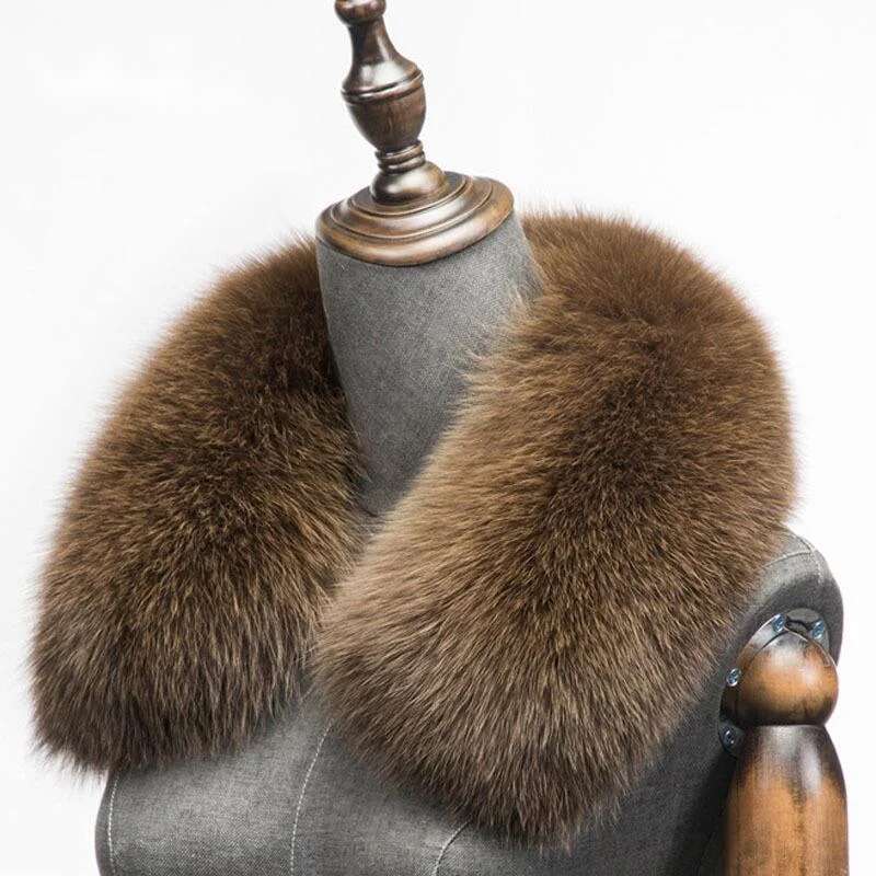 Hiver naturel fourrure de renard écharpe col carré pour hommes foulards courts cou chaud épais foulards réel fourrure de renard châle mâle manteau décorer