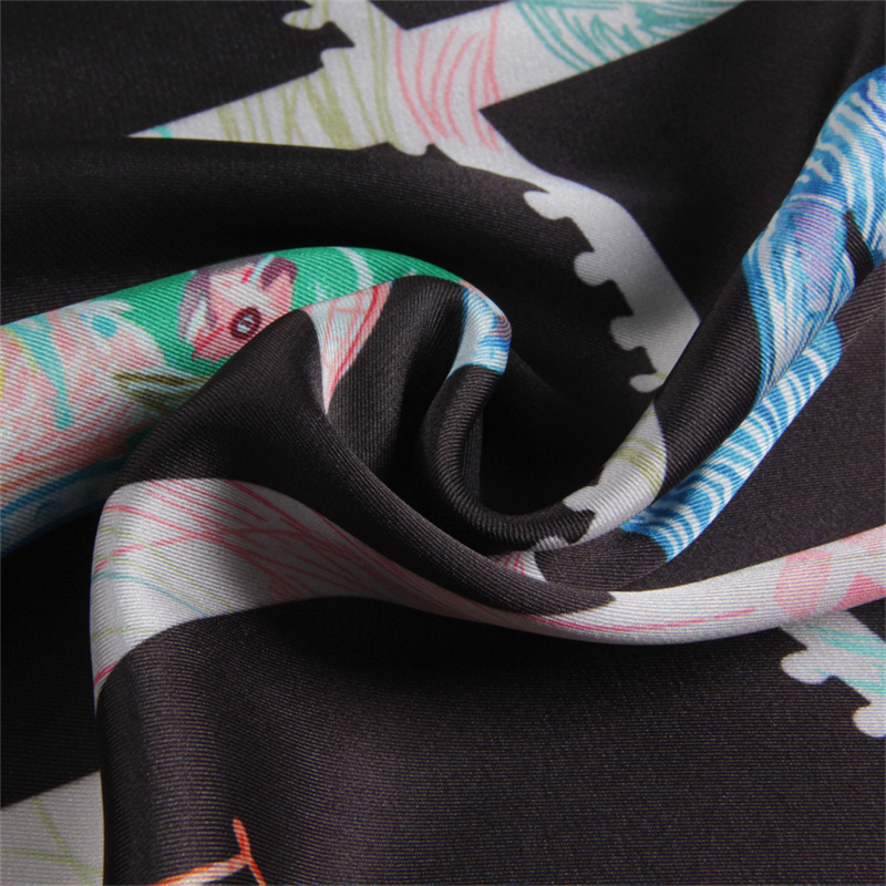 Foulard en soie sergé de 53CM pour femmes, Foulard carré imprimé à la mode, enveloppes Bandana, petits Hijabs, Foulards en soie, bandeau à cravate 53CM