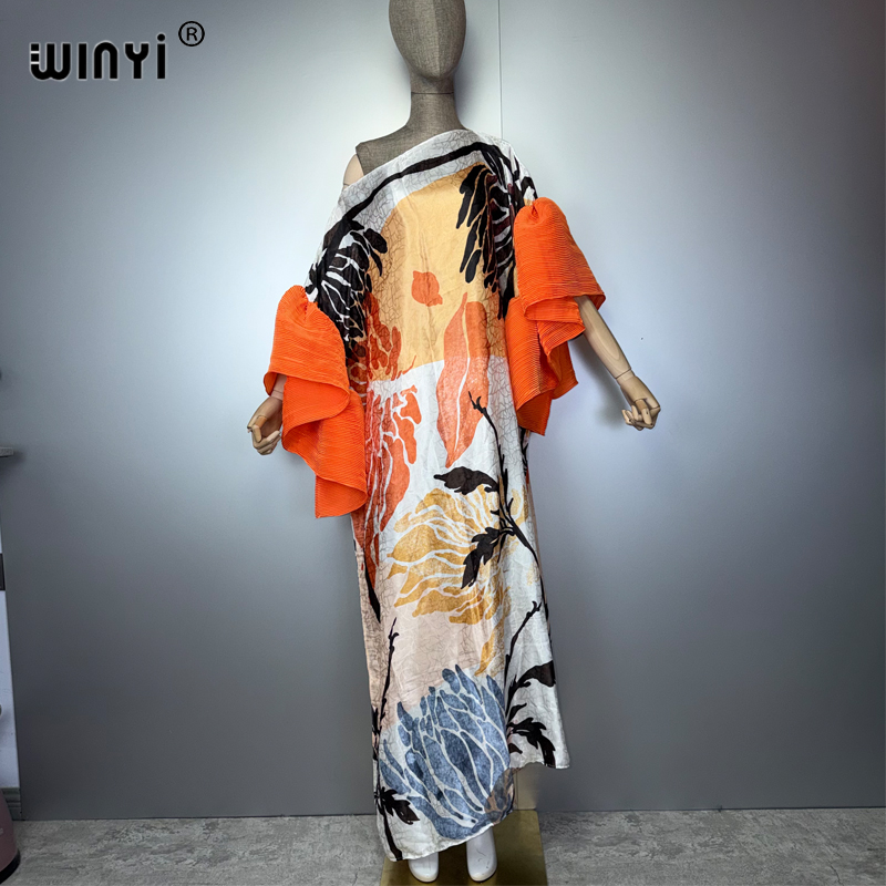 Robe Kaftan Rétro WINYI pour Femmes Musulmanes, Abaya Ample de Luxe pour Femmes du Moyen-Orient, Vêtement de Fête de Dubaï