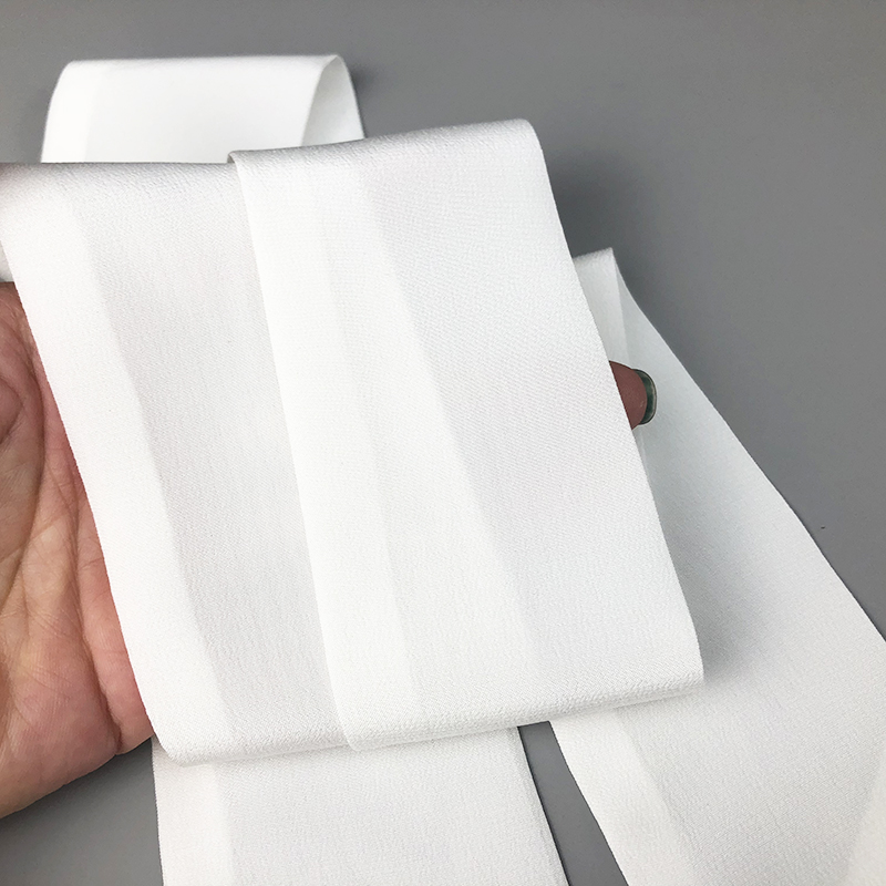 Écharpe en pansement de Chine à deux couches pour femme, ruban de sac mignon, blanc naturel, mode, haute qualité, 100%