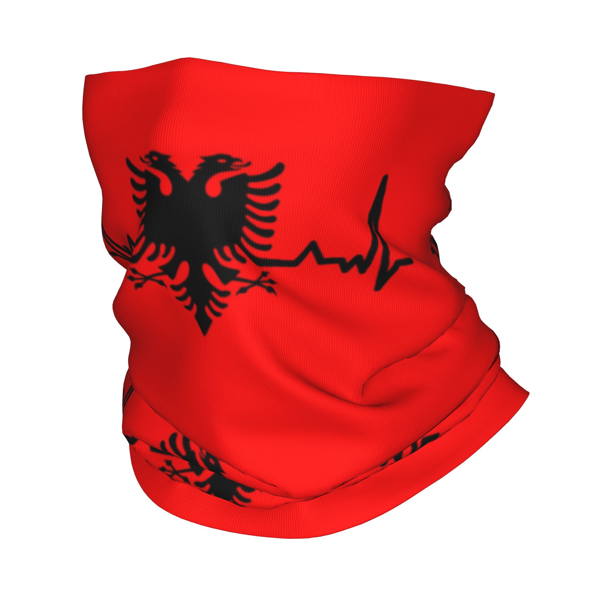 Bandana personnalisé avec drapeau de l'albanie pour homme, chauffe-cou d'hiver, coupe-vent, écharpe faciale, aigle albanais, guêtre Shqiponja