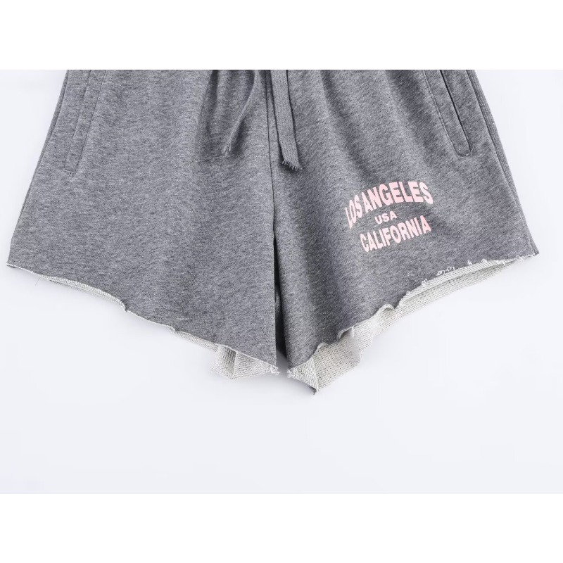 Ensembles courts en coton pour femmes, manches courtes, imprimé Y2k, maillot de plage décontracté, entraînement, nouvel ensemble deux pièces assorti, été