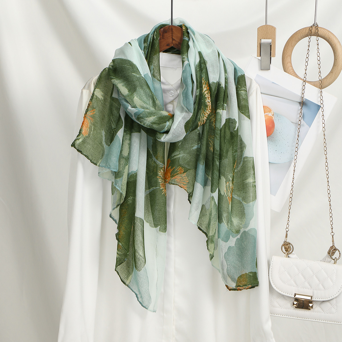 Nouveaux Hijabs Châles Voiles Imprimés Floraux pour Femmes, Foulard Musulman en Viscose Coton Fin et Doux, Turban Voile, Foulard, Écharpe Longue, Couvre-chefs
