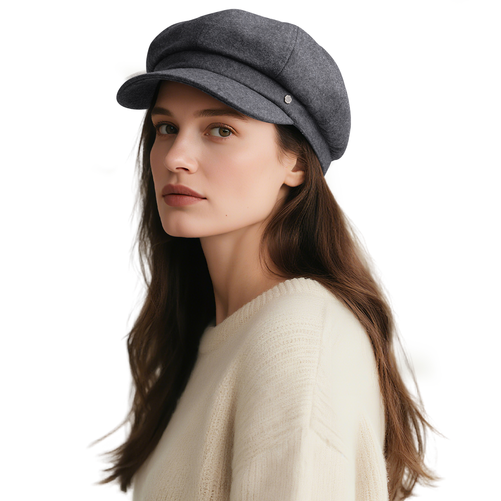VOBOOM Casquette de l'Ivy Gatsby en tweed de laine à 8 panneaux pour femme, chapeau de conduite pour taxi de golf, boulanger classique pour garçon et béret