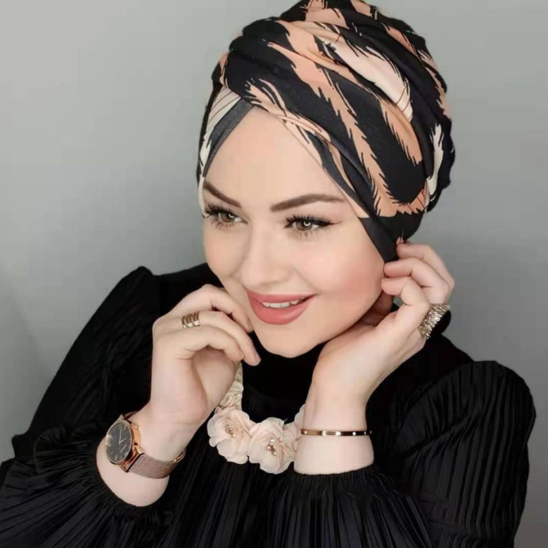 Mode musulmane perle noir Modal Hijab sous-capuchon Abaya Hijabs pour femme Abayas Jersey foulard robe femmes Turbans Turban casquette