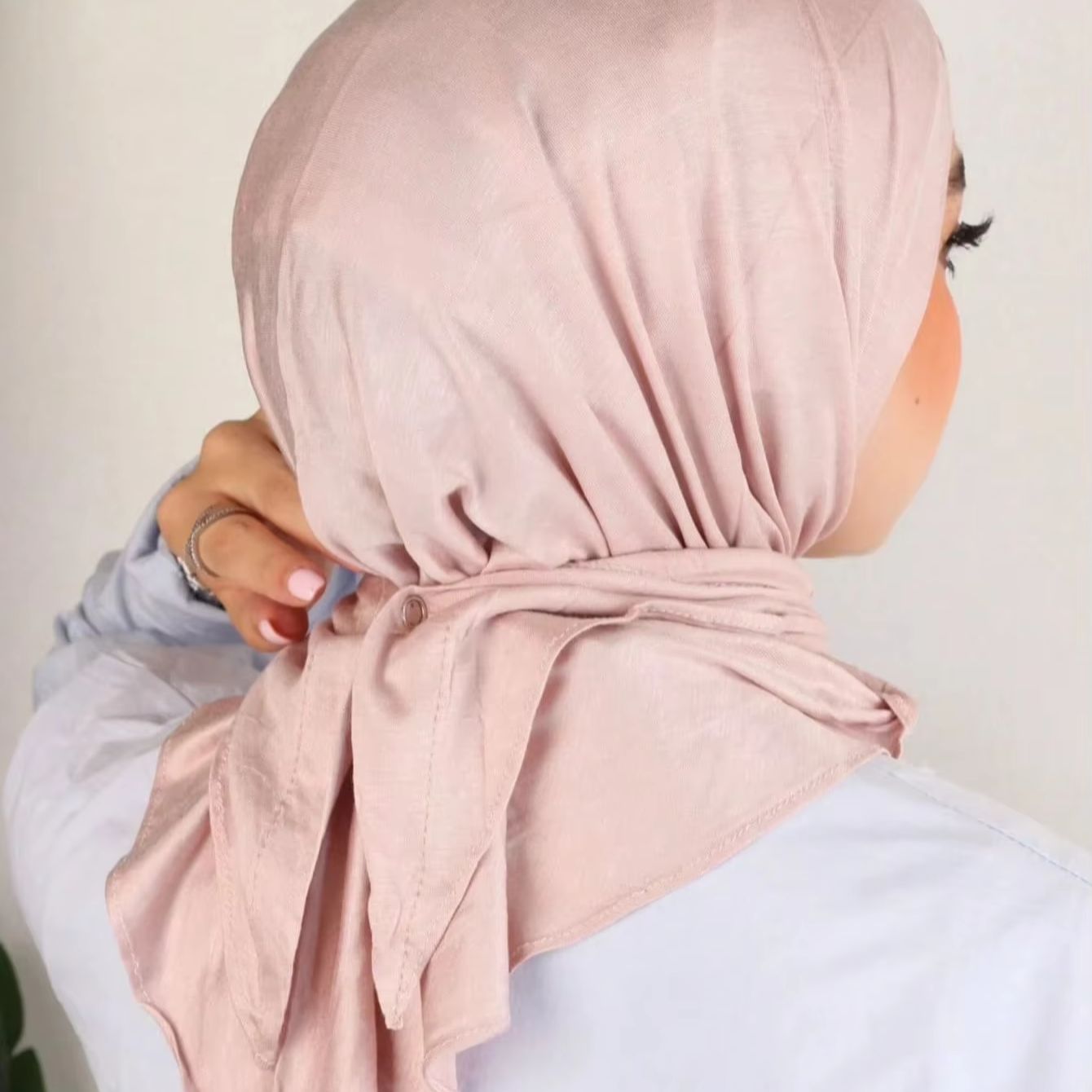 Nouveau Hijab Triangle Instantané à Boutons pour Femme, Bonnets Hijab Musulmans, Sous-bonnet à Enroulement Rapide, Turban, Bandana, Bandeau