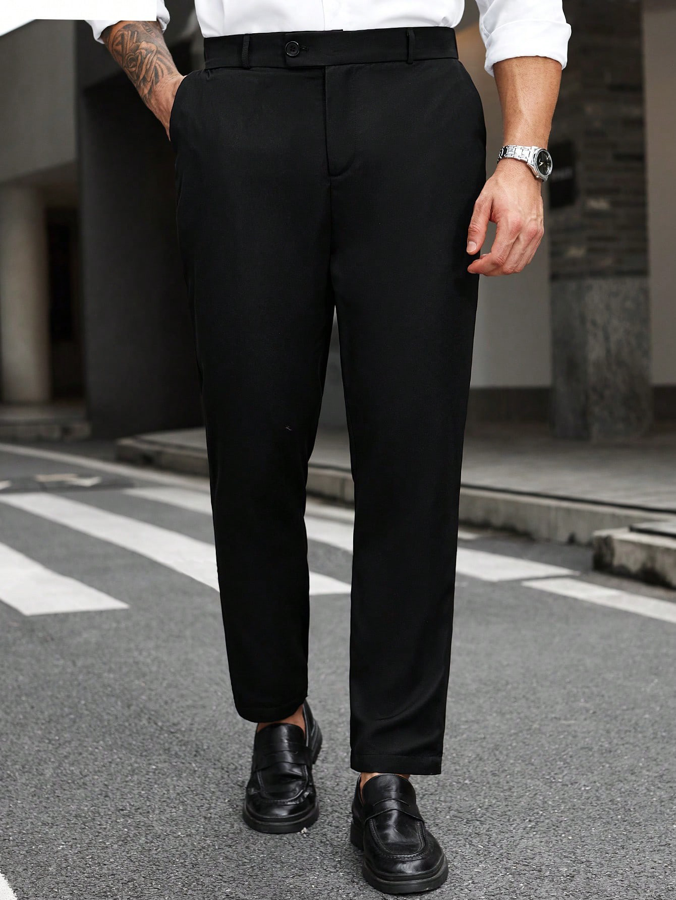 Pantalons décontractés pour hommes grande taille, tendance, mode, affaires, loisirs, pour hommes grande taille