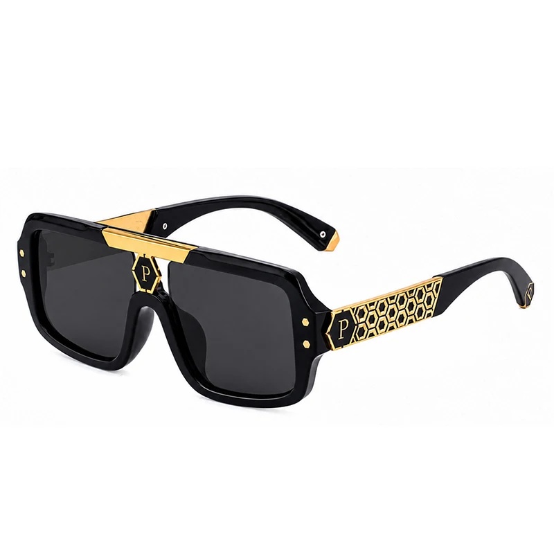 Nouvelles Lunettes de Soleil de Luxe de Marque Tendance 2026 pour Hommes et Femmes, Style Vintage Oversize Punk, Verres Steampunk à la Mode
