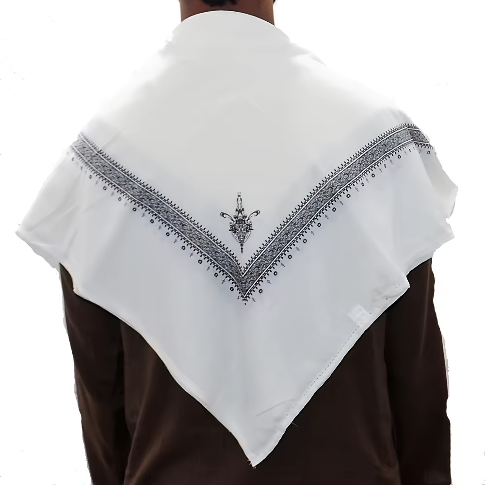 Écharpe de Prière Ethnique Chimique pour Homme, Étole en Polyester à la Mode pour le Ramadan et les Cérémonies Religieuses, 2025