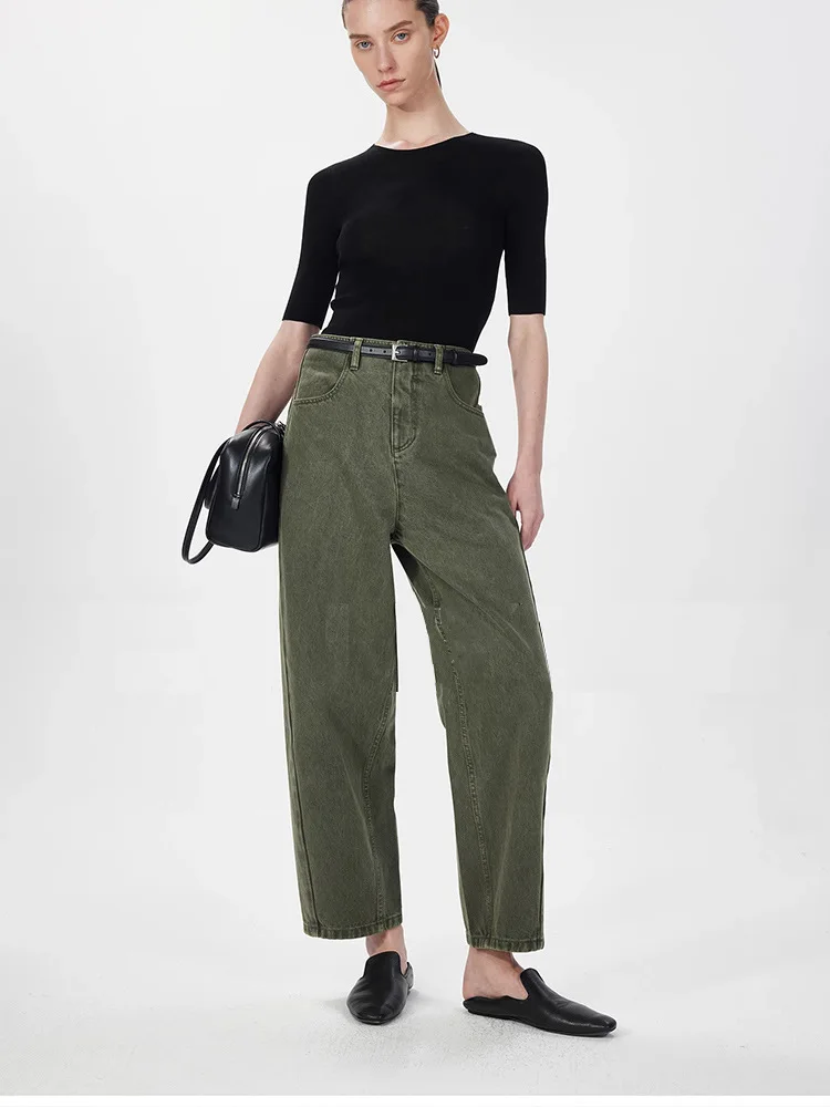 Jean de haute qualité femme décontracté coupe ample printemps été jean femme 2025 100% coton nouveau jean