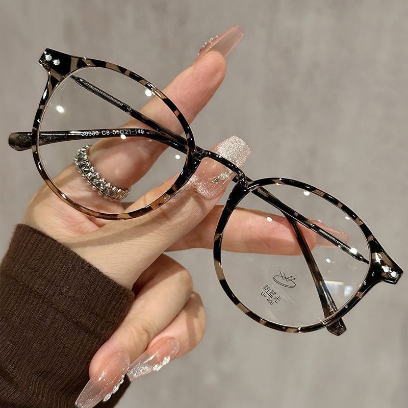 Lunettes rondes rétro tendance pour myopie, monture pour femmes, blocage de la lumière bleue, lunettes myopes pour hommes, dioptrie 0-0.5-1.0-1.5-2.0-2.5~~6.0